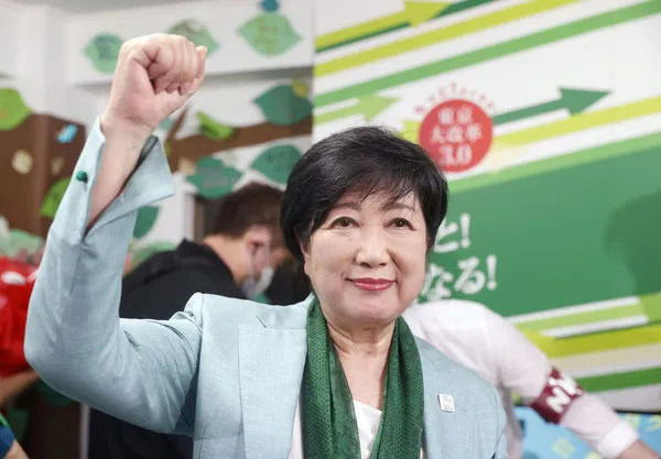 ▲▼現任東京都知事小池百合子篤定當選。（圖／路透）