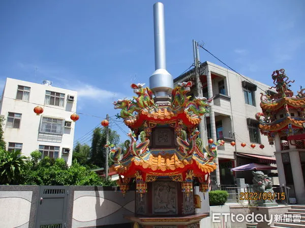 ▲既有金爐加裝防制設備。（圖／南投縣環保局提供）