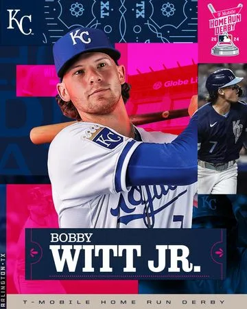 ▲皇家游擊新星小惠特（Bobby Witt Jr.）參加全壘打大賽。（圖／翻攝自X／MLB）