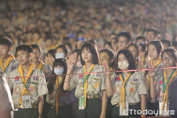 ▲第12次全國童軍大露營再度回歸台南走馬瀨農場舉辦，賴清德總統、台南市長黃偉哲、教育部長鄭英耀等來賓親臨現場，讓全國童軍大露營活動更添光彩。（圖／記者林東良翻攝，下同）