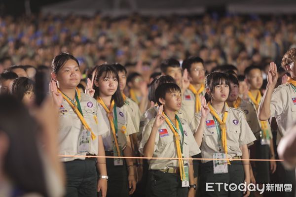 ▲第12次全國童軍大露營再度回歸台南走馬瀨農場舉辦，賴清德總統、台南市長黃偉哲、教育部長鄭英耀等來賓親臨現場，讓全國童軍大露營活動更添光彩。（圖／記者林東良翻攝，下同）