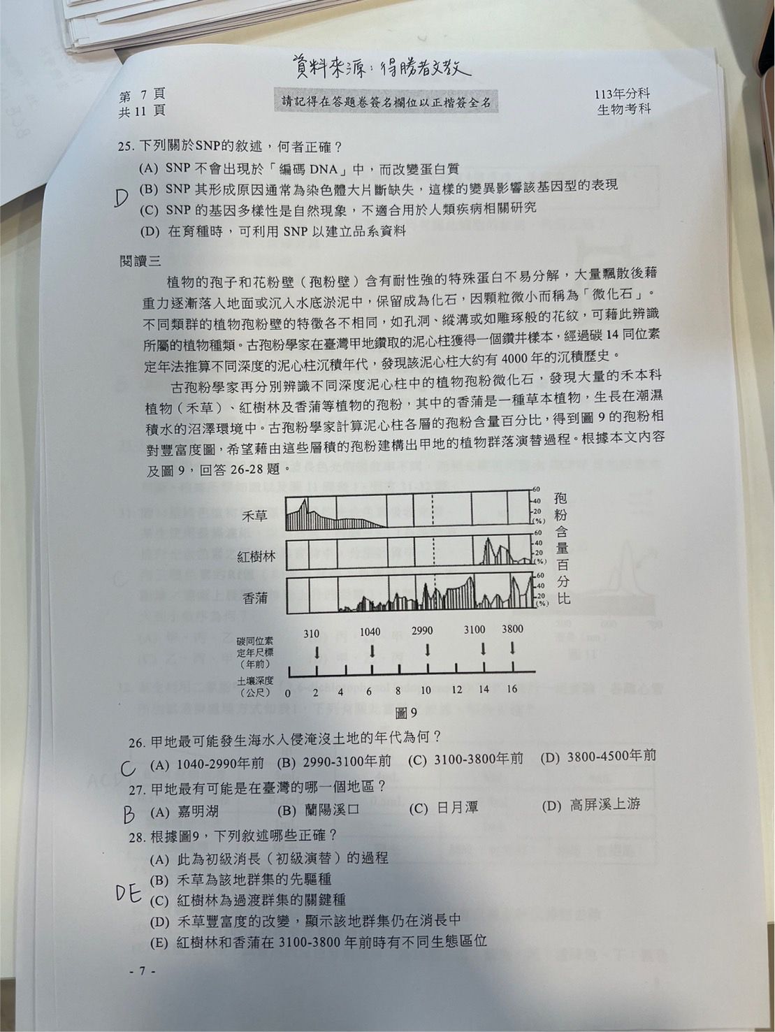 ▲得勝者文教提供生物科參考解答。（圖／得勝者文教提供）