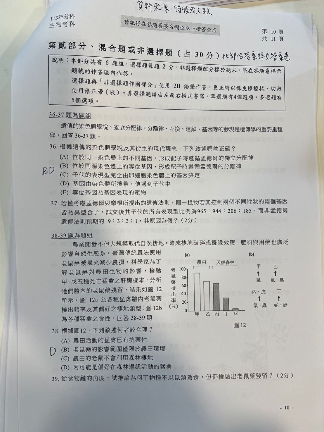 ▲得勝者文教提供生物科參考解答。（圖／得勝者文教提供）