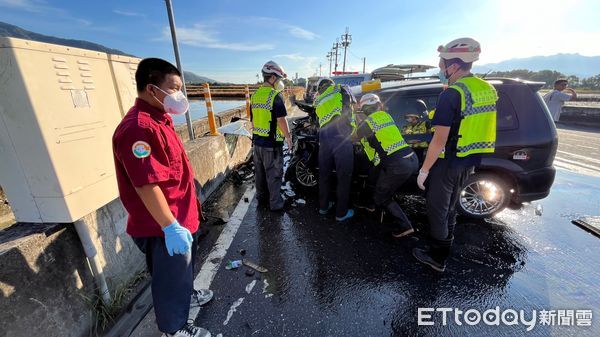 ▲▼花蓮林姓男子偷走老闆的車子，又酒駕自撞水泥護欄骨折             。（圖／記者柯政誟翻攝）