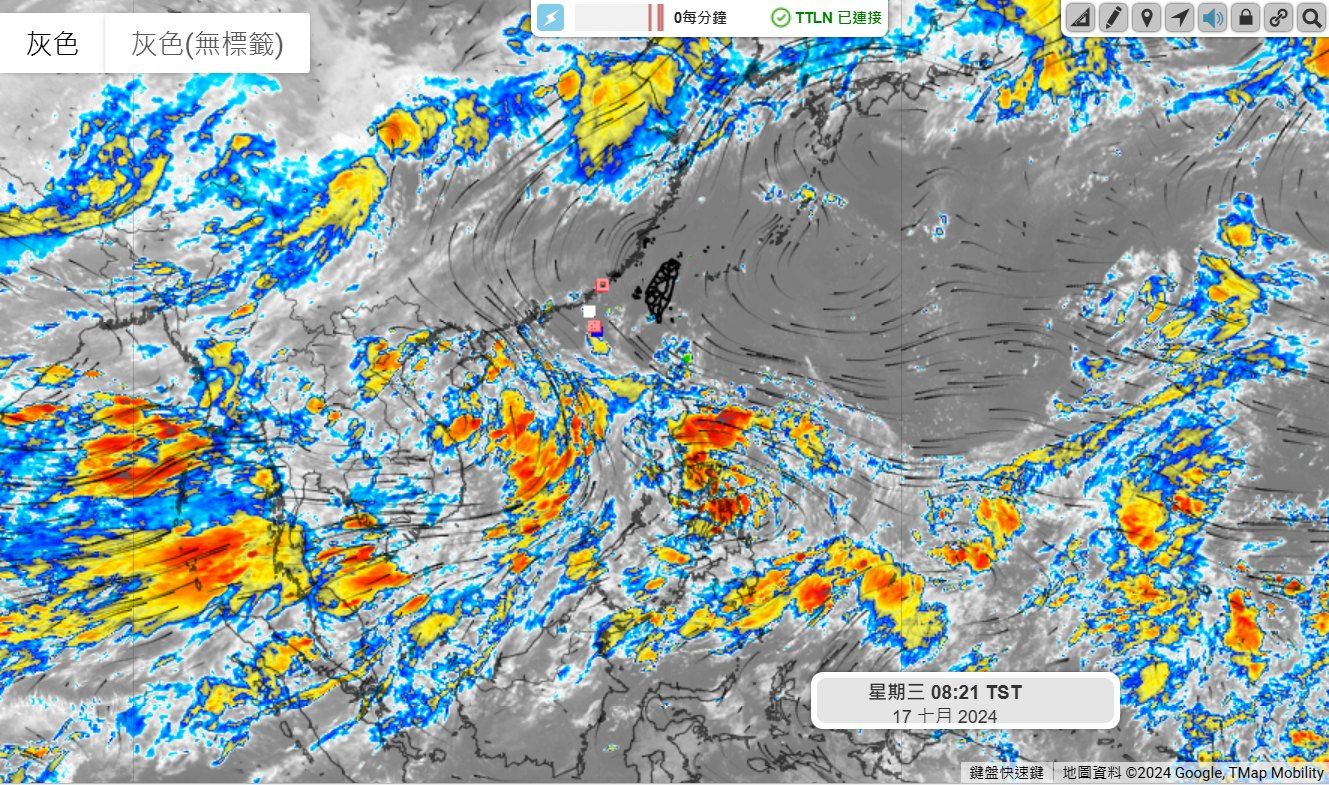 ▲▼南海到菲律賓以東已有季風低壓槽建立。（圖／天氣職人吳聖宇臉書）