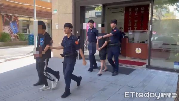 ▲大安警方1小時左右逮捕涉嫌在延吉街當街砍人的兩名犯嫌。（圖／記者張君豪翻攝）