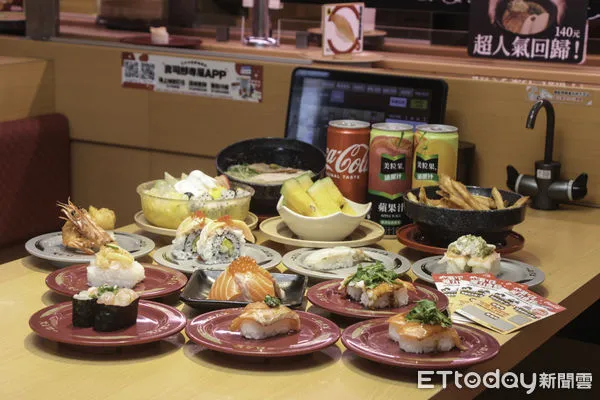 ▲壽司郎盛夏蝦鮭魚賞」登場，開賣「香菜壽司」 。（圖／壽司郎提供）