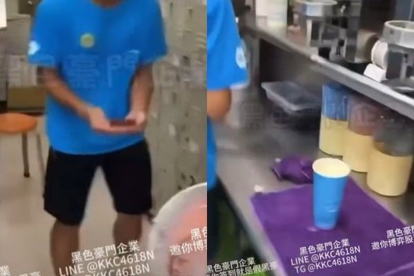 ▲▼清心店員徒手「丟茶凍、冰淇淋」玩拋接影片掀起熱議。（圖／翻攝自Threads）