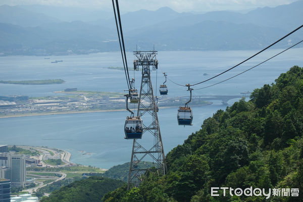 ▲昂坪360「全景纜車」,昂坪纜車,昂坪360,香港旅遊,大嶼山,天壇大佛,港珠澳大橋,。（圖／記者彭懷玉攝）