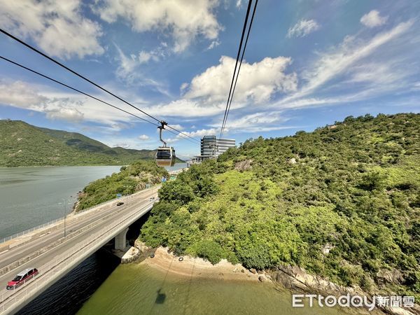 ▲昂坪360「全景纜車」,昂坪纜車,昂坪360,香港旅遊,大嶼山,天壇大佛,港珠澳大橋,。（圖／記者彭懷玉攝）