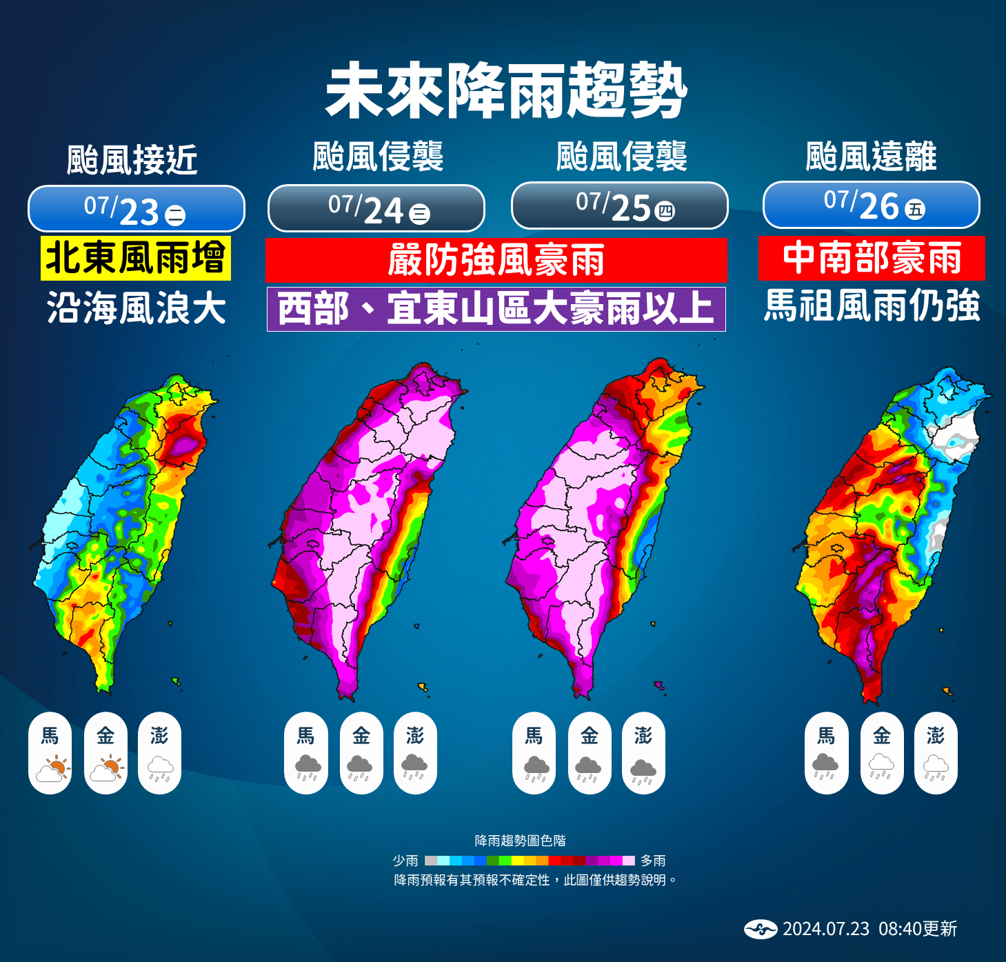 ▲▼未來天氣變化趨勢             。（圖／氣象署提供）