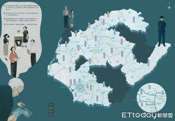 ▲台南市政府2024年首次舉辦「台南人權月」展覽與相關活動，現正於新營曬書店展區展出，期間並舉辦地圖走讀，歡迎參加。（圖／記者林東良翻攝，下同）