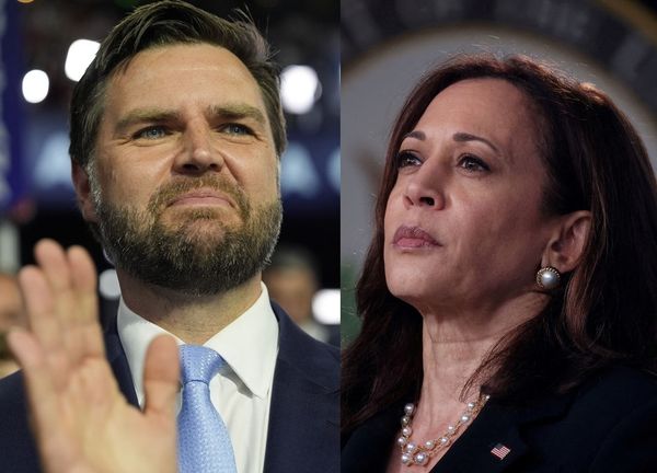 ▲▼范斯（J.D. Vance）與賀錦麗（Kamala Harris）。（合成圖／路透社、達志影像／美聯社）