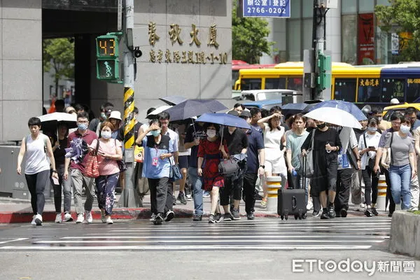 ▲▼凱米颱風進逼北台灣，氣象署同步發布海陸警，台北市區晴雨不定，間歇雨勢大太陽並存。（圖／記者湯興漢攝）