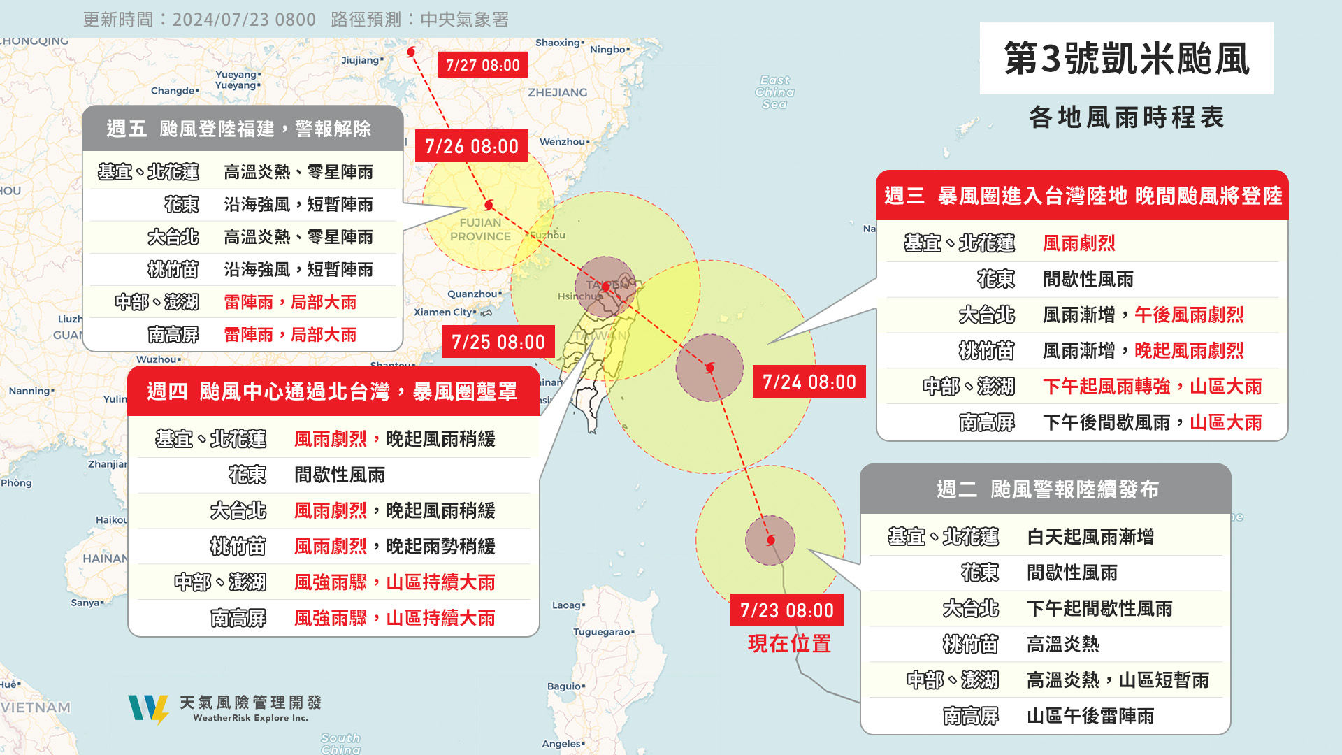 ▲▼凱米颱風。（圖／翻攝天氣風險公司）