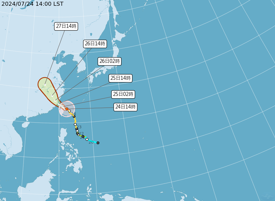 ▲▼強颱凱米襲台。（圖／中央氣象署）