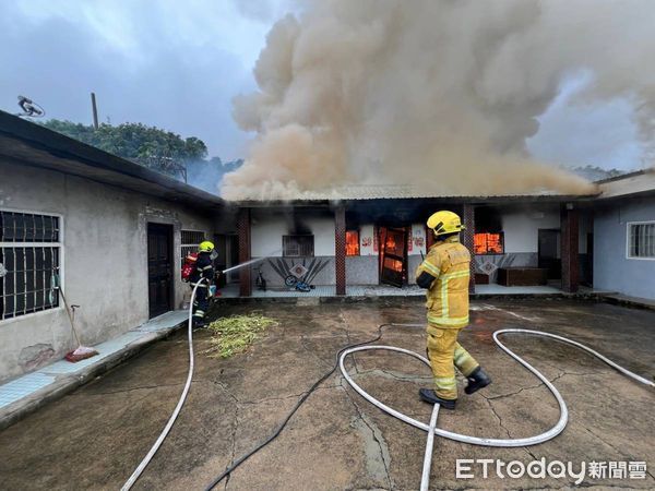 ▲埔里鎮中山路四段362號民宅於颱風天發生火警。（圖／記者高堂堯翻攝，下同）