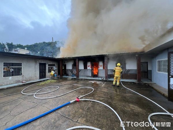 ▲埔里鎮中山路四段362號民宅於颱風天發生火警。（圖／記者高堂堯翻攝）