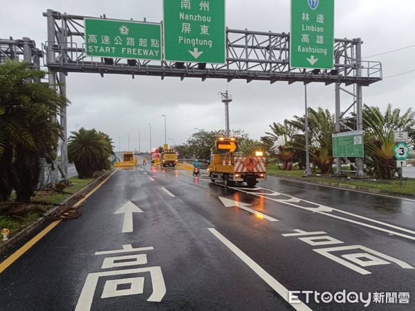 ▲國道三號林邊交流道至大鹏灣環灣道路之北上路段高架橋於7月24日14時起供民眾緊急停車             。（圖／東港警分局提供）