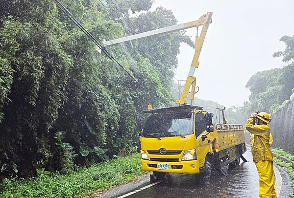 ▲台電桃園區處今天　全員在山區修剪樹竹，以減少樹竹斷落損害電線線路造成停電事故。（圖／台電桃園營業處提供）