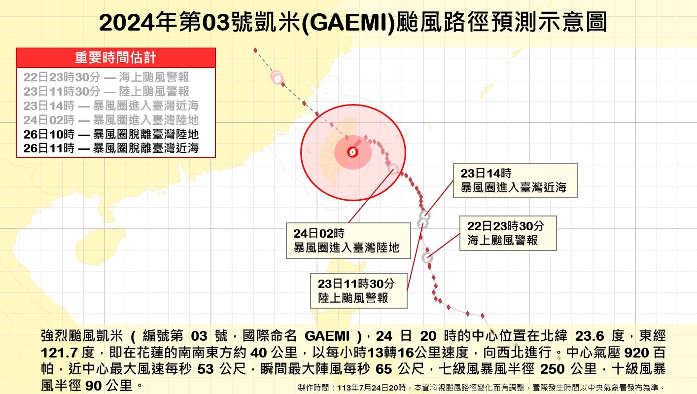 ▲▼凱米颱風。（圖／NCDR、中央氣象署）