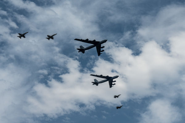 ▲▼B-52H同溫層堡壘戰略轟炸機。（圖／美國空軍）