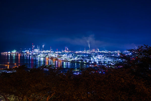 ▲▼廣島縣大竹市工業區太空站夜景。（圖／HIT廣島縣觀光聯盟提供）