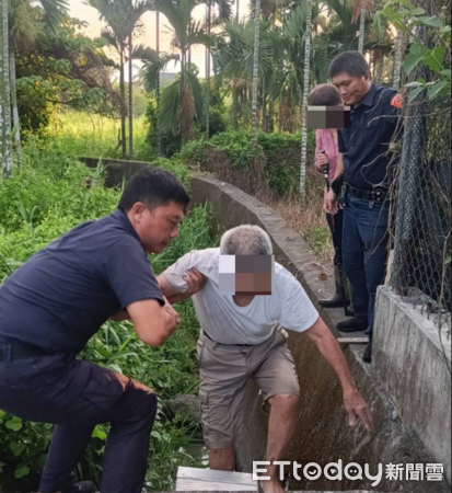 ▲潮州警分局一組組長賴景山、巡佐賀修俊、警員蔚印箴找到曾姓阿北             。（圖／記者陳崑福翻攝）