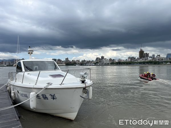 ▲▼▲北市台北橋傳有1人落水，警消擴大搜救範圍。(圖／記者邱中岳翻攝）