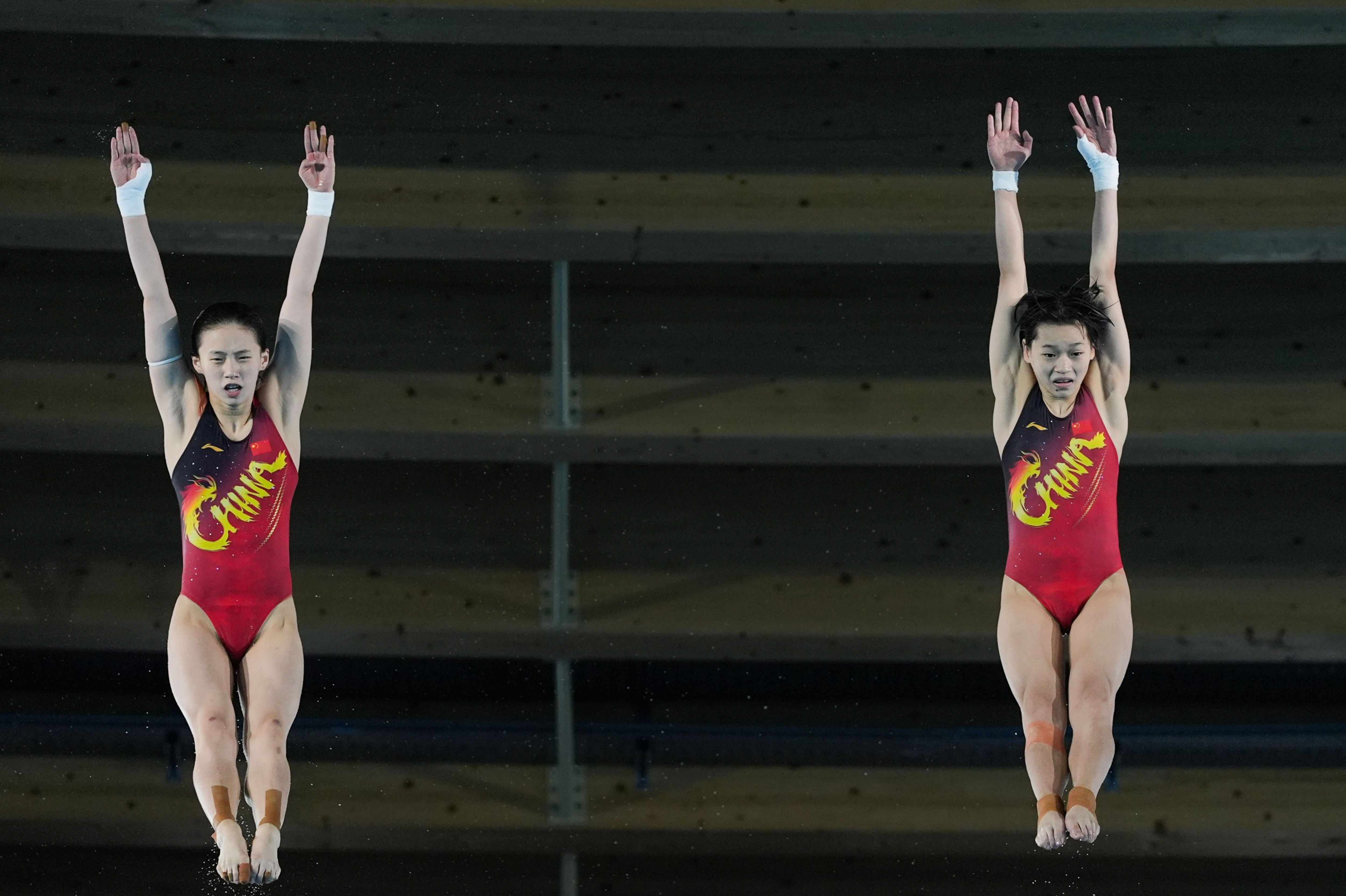  ▲▼全紅嬋、陳芋汐巴黎奧運雙人跳水10公尺台。（圖／路透社）