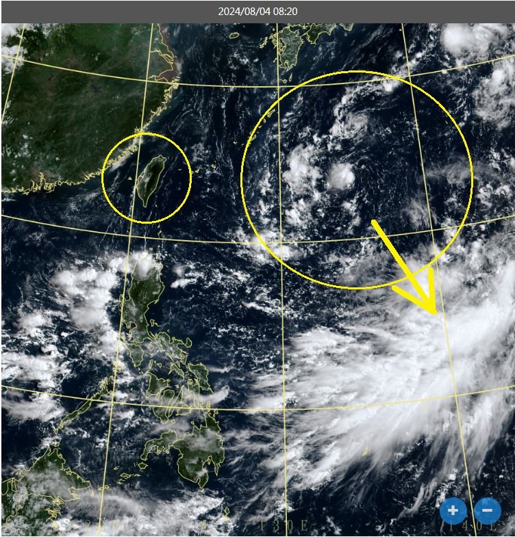 ▲▼季風環流圈最不穩定的東南側，對流開始有變化        。（圖／翻攝鄭明典臉書）