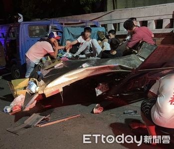 快訊／遶境貨車北市社子島島頭公園自撞　12人輕重傷