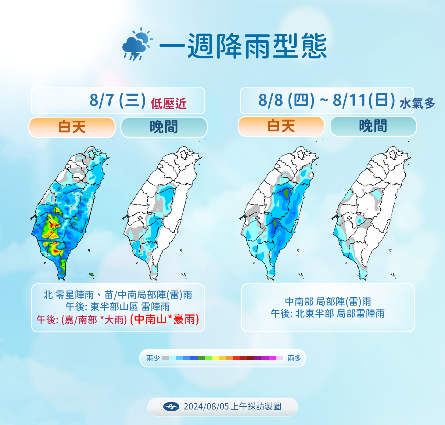 ▲▼未來天氣趨勢。（圖／氣象署提供）