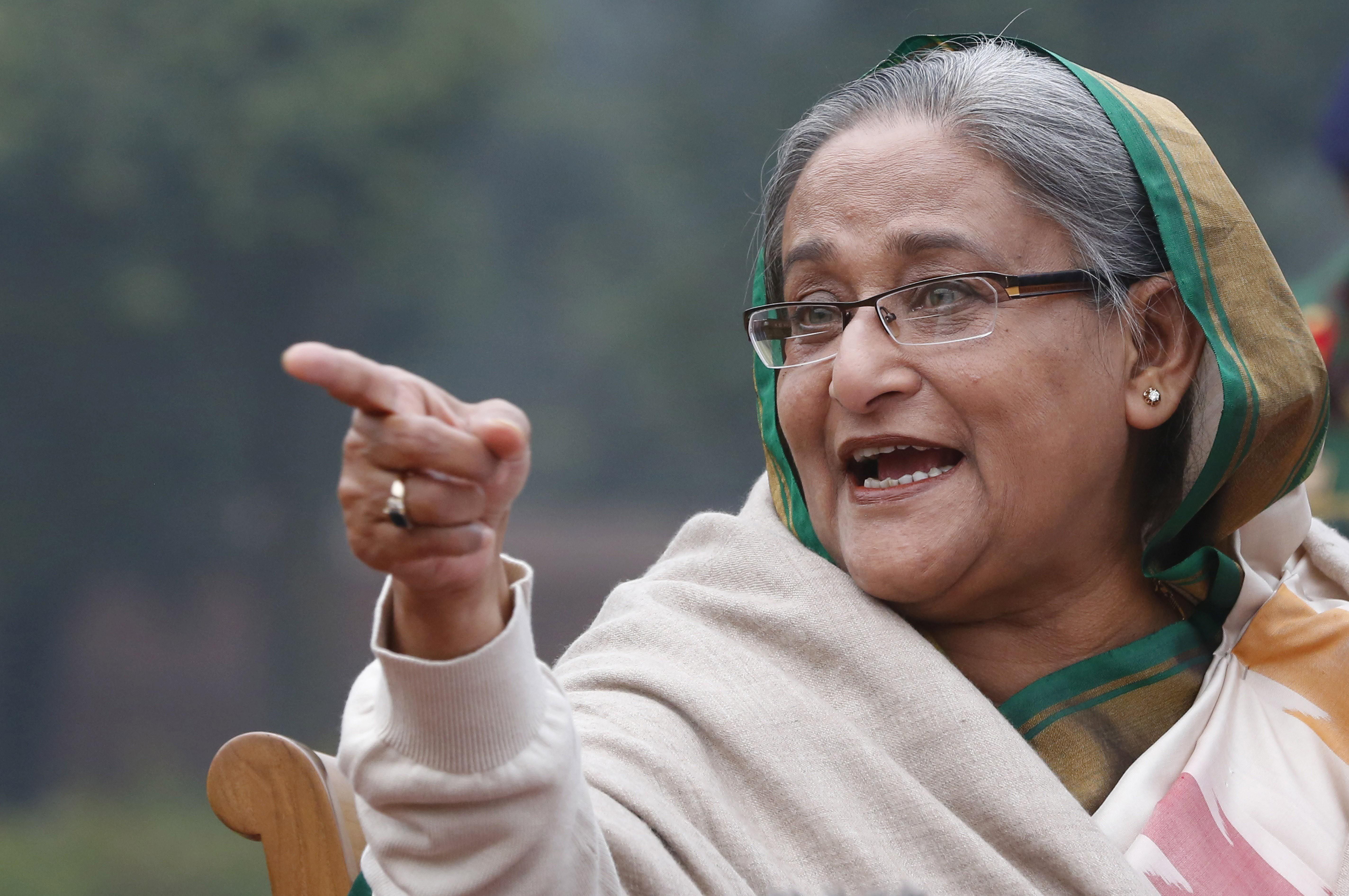 ▲▼ 孟加拉總理哈希納（Sheikh Hasina）在示威爆發後請辭逃往印度。（圖／達志影像／美聯社）