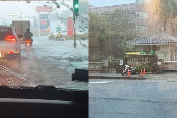 ▲台南大暴雨「雷聲轟轟轟轟」　道路實況曝光！在地人洗版。（圖／翻攝自臉書／台南大小事）