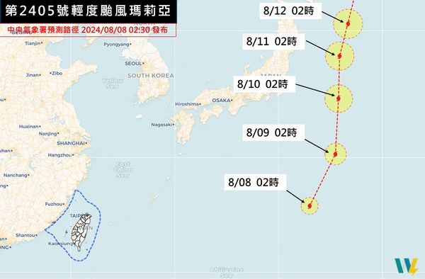 ▲▼瑪莉亞颱風路徑。（圖／天氣職人吳聖宇臉書）