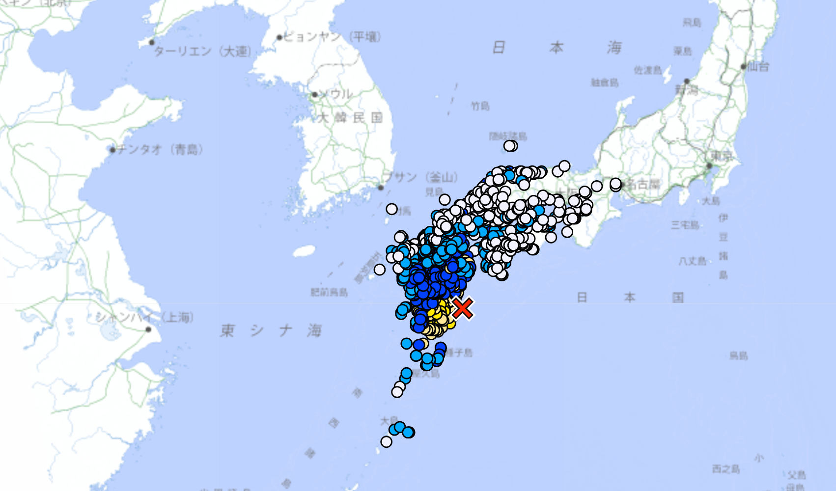 ▲▼日本今下午發生規模7.1地震。（圖／翻攝日本氣象廳）