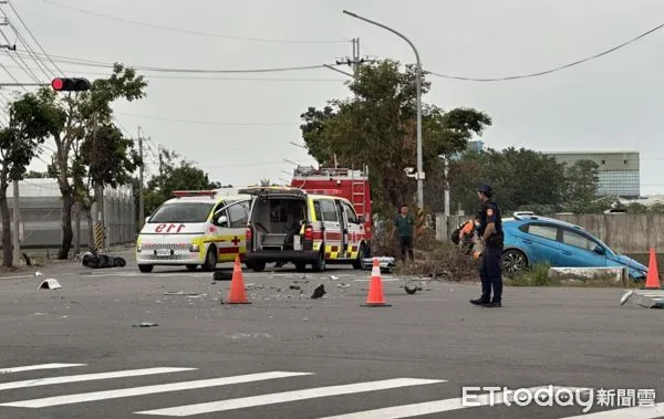 ▲雲林土庫鎮車禍，女騎士失去呼吸心跳送醫搶救。（圖／翻攝自Facebook／馬光大小事）