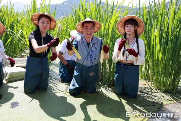 ▲埔里鎮農會舉辦「茭點女神」系列推廣活動，邀請南投縣長許淑華（左）、世界選美皇后高曼容（右）代言。（圖／南投縣政府提供）