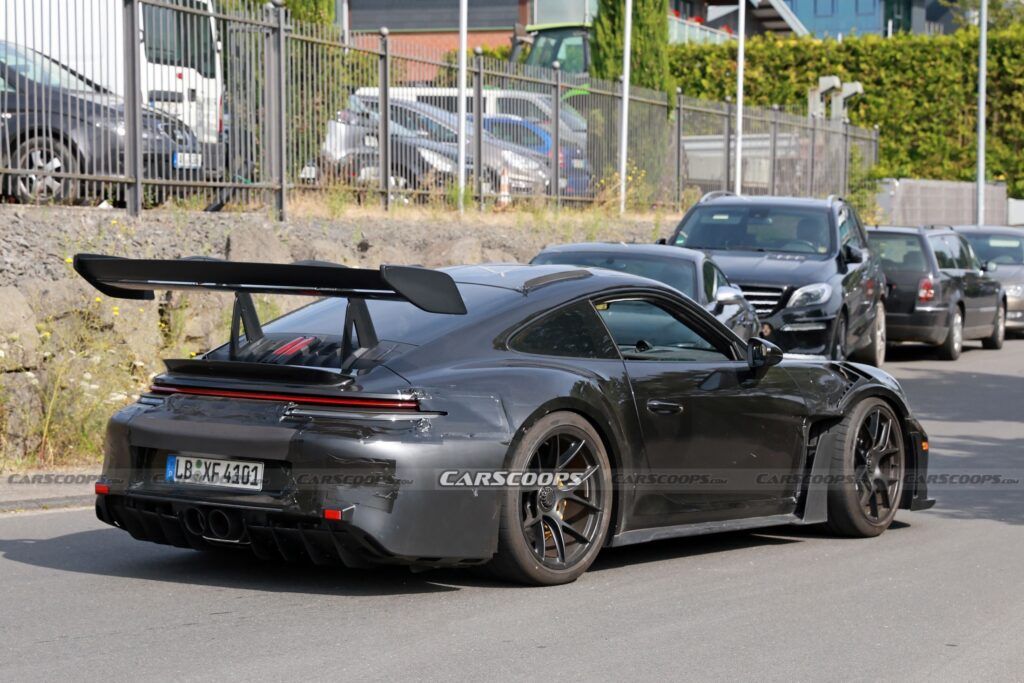 ▲小改款911 GT3 RS測試照。（圖／翻攝自Carscoops）