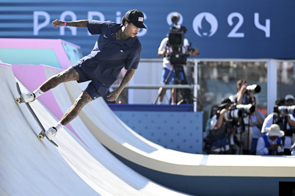 ▲▼美國29歲滑板選手休斯頓（Nyjah Huston）在巴黎奧運獲得銅牌。（圖／達志影像／美聯社）