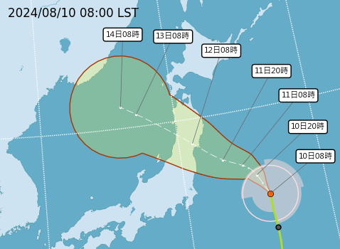 ▲▼瑪莉亞颱風路徑。（圖／氣象署提供）