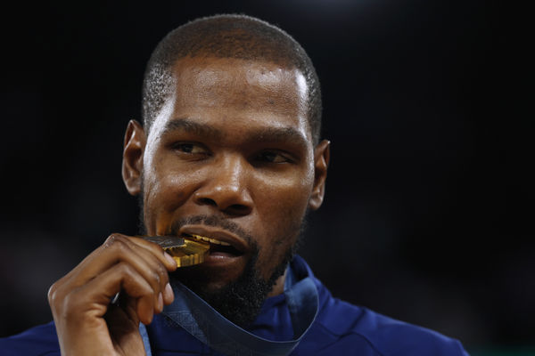 ▲▼美國球星杜蘭特（Kevin Durant）生涯第4度奧運摘金，創紀錄。（圖／路透）