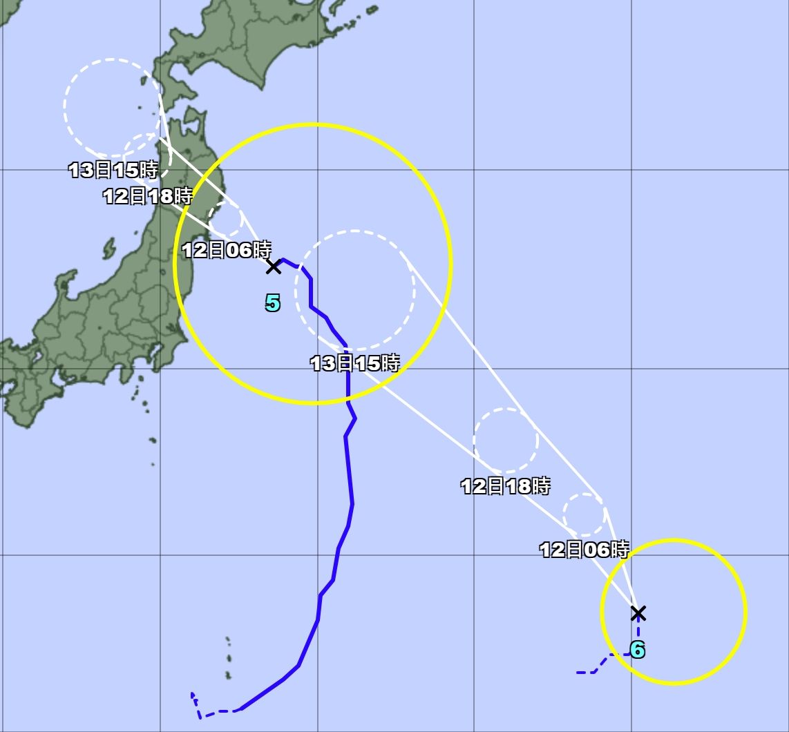 ▲▼山神颱風形成。（圖／翻攝自日本氣象廳）