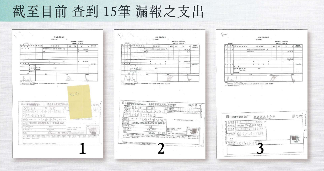 ▲▼民眾黨「政治獻金疑雲」調查資料清楚版。（圖／民眾黨提供）