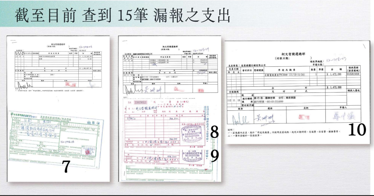 ▲▼民眾黨「政治獻金疑雲」調查資料清楚版。（圖／民眾黨提供）