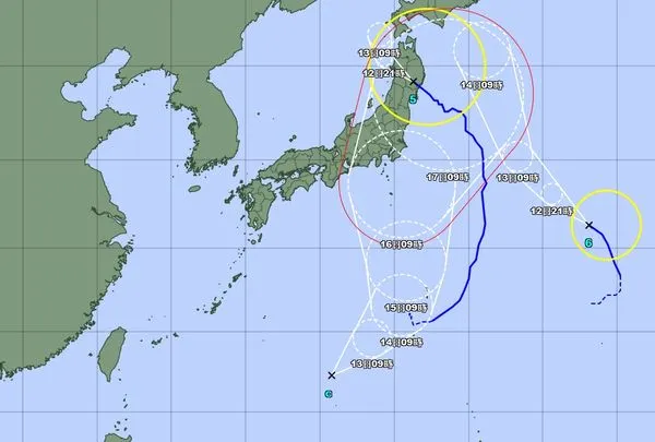 ▲▼熱帶低壓生成，最快明天增強為「安比」颱風。（圖／翻攝日本氣象廳）