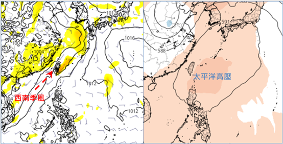 ▲▼下週一(19日)「西南季風」通過台灣。（圖／三立準氣象.老大洩天機）