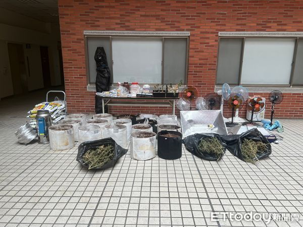 ▲彰化刑大逮捕製造大麻犯嫌。（圖／記者唐詠絮翻攝）