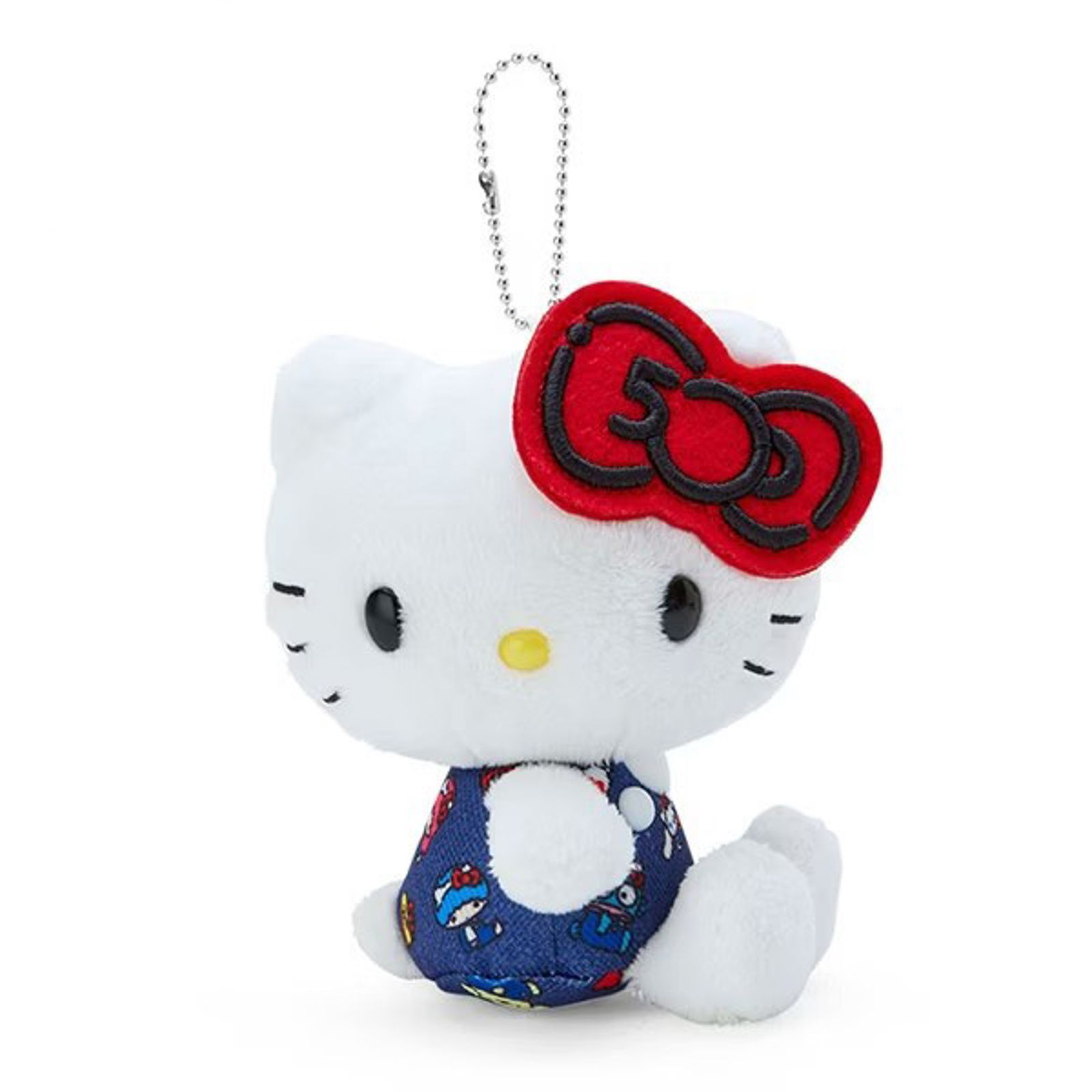 HELLO KITTY 50週年HELLO好朋友造型玩偶吊鍊。NT$695（翻攝自Sanrio官網）